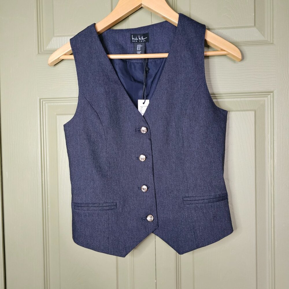 Nicole Miller Gray Vest Size XS NWT